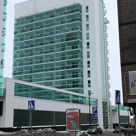 Keskustan Kaksio 45 M2 Autopaikalla, Rautatienkatu 19, 9 Krs Апартаменты Оулу